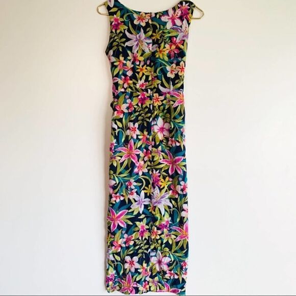 Vintage Robbie Bee 100%Silk Wrap Floral Dress Hawaii Beach Cruise Vacation - Picture 4 of 6